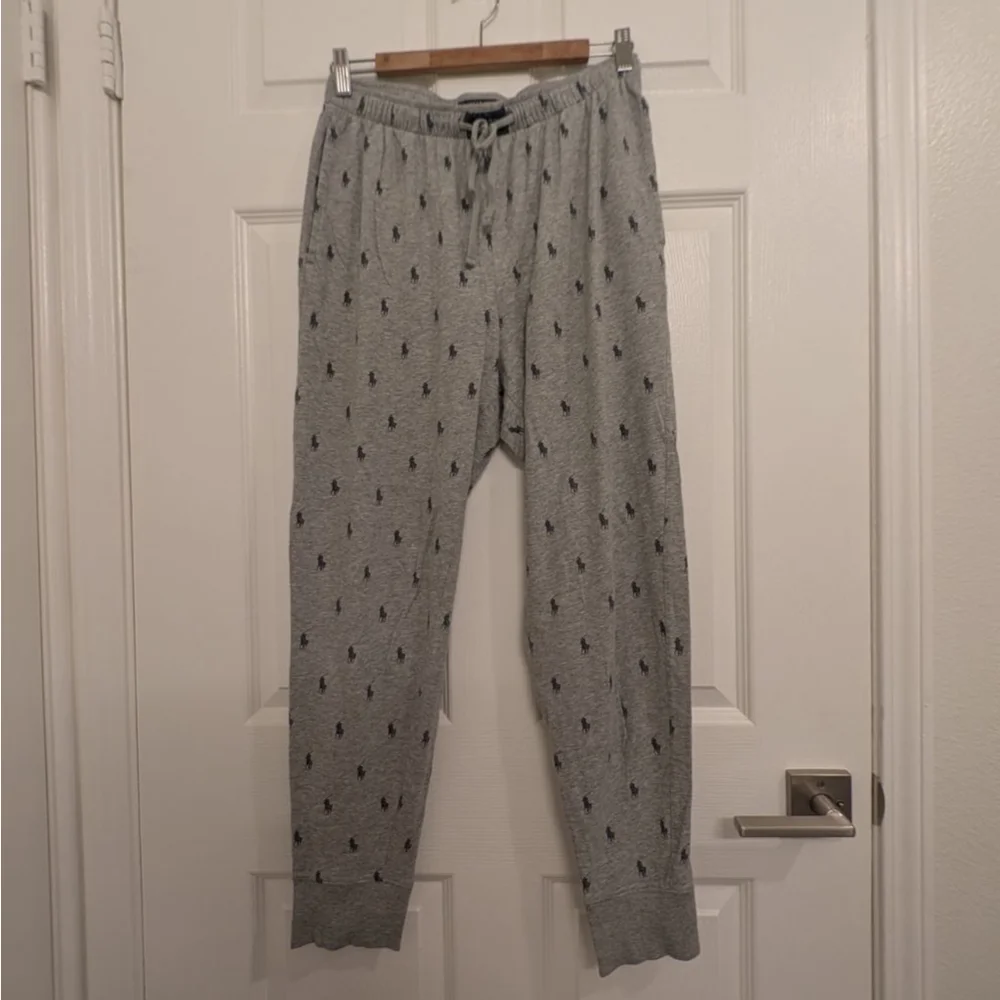Polo Ralph Lauren Cotton All Over Pony Logo Sleepwear Joggers Pajama Pants M